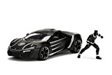 Jada- Black Panther Toys-Marvel Avengers Lykan HyperSport in Scala 1:24 con Personaggio, 8 Anni, 253225004, Multicolore
