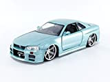 Jada The Fast And The Furious Brians Nissan Skyline GT-R R34 1:24 Die Cast Vehicle
