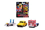 Jada Toys 253111005 Transformers - Set di 3 auto da collezione Nano di Die-cast Optimus Prime, Starscream, G1 Bumblebee VW ...