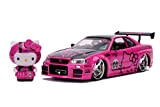 Jada Toys 253245003 2002 Nissan Skyline, auto giocattolo di Die-cast, porte apribili, bagagliaio e cofano, incl. personaggio Hello Kitty, scala ...