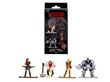 Jada Toys 253251009 Dungeons & Dragons Nanofigs - Set di 4 statuette da collezione, Catti Brie Human Fighter, Dwarf Cleric, ...