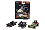 Jada Toys Batman 253211001 - Set di 3 auto da collezione Nano da Die-cast, Batcycle, Joker Batmobile, 4 cm, a ...