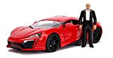 Jada Toys Fast & Furious Dom's W Motors Lykan Hypersport, luce auto, modello tuning, scala 1:24, con spoiler, porte apribili, ...