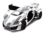 Jada Toys Hyperspec 1:24 W Motors Lykan Hypersport pressofuso auto bianco mimetico, giocattoli per bambini e adulti
