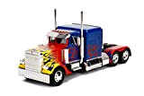 Jada Toys Transformers T1 Optimus Prime, auto giocattolo in Die-cast, scala 1:24, blu/rosso