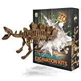 JamBer Mammuthus Primigenius Dinosaur Toy Skeleton Model Archaeological Excavation Dinosaur Kit Kids Birthday Party Decoration