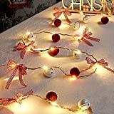 Jamkf Albero Ornamenti creativi Piccole luci a Sospensione Decoration Decorazione Natalizia da Festa Vetrina Layout Scena Lanterna di Natale 2 ...