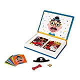 Janod- Book Crazy Faces Gioco Educativo con Magneti, Multicolore, J02716
