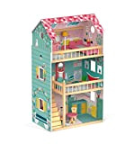 Janod - Casa Delle Bambole Happy Day (Legno), 3 Piani e 12 Accessori Inclusi, Giocattolo Di Imitazione, per Sviluppare L’Immaginazione ...