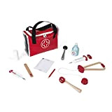 Janod - La valigetta del dottore (legno), per bambini, 10 accessori in legno massiccio inclusi, giocattolo di imitazione, per bambini ...