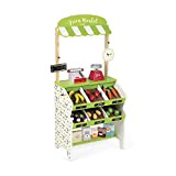 Janod - Negozio Green Market (legno), 32 accessori inclusi, giocattolo di imitazione per fare la spesa, per bambini dai 3 ...