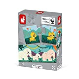 Janod - Scatola di 10 Puzzle Animali - Puzzle per Bambini 3 Pezzi - Gioco Educativo Prima Infanzia Motricità Fine ...