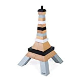 Janod - Torre Eiffel per Costruire Legno 21 Pezzi - Gioco di Costruzione - Gioco di Abilità - Motricità e ...