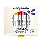 Jaq Jaq Bird Washy 1108053 - Mini pennarelli cancellabili per superfici lisce, 12 pezzi, multicolore