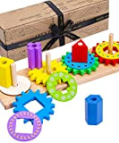 Jaques di Londra Giocattoli di Legno Montessori Giocattoli in Legno - Giochiamo a Gear Puzzle - Giocattoli Perfetti per Bambini ...
