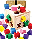 Jaques of London Shape Sorting Cube | Safe Shape Sorter | Giocattoli in legno perfetti per 1 2 3 anni ...