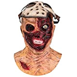 Jason Double Mask Horror Killer Bloody Creepy Halloween Scar Latex Mask Costume Prop Party