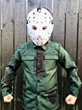 JASON VI Crystal Lake Killer costume, maschera da hockey sanguinante, machete sanguinante e cappuccio sanguinante, bambini, film di scena , ...