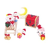 JAWSEU Mini Kit Ornamenti in Miniatura di Natale, Kit di Decorazioni Natalizie in Miniatur Ornamenti in Miniatura in Resina, Mini ...