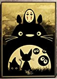 JCYMC Jigsaw Puzzle 1000 Pezzi Retro Giapponese Miyazaki Anime Il Mio Vicino Totoro Poster Legno per Adulti Bambini Giochi Giocattoli ...