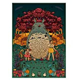JCYMC Puzzle In Legno 1000 Pezzi Ghibli Miyazaki Hayao Movie Poster Vintage Cartoon Art Puzzle Giocattoli Educativi Per Adulti Regalo ...