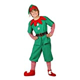 JEELINBORE Unisex Adulto Bambini Elfo di Natale Costume con Cappello Santa's Little Helper Costume da Elfo Natalizie Fancy Dress Cosplay ...