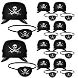 Jeere 24 Bandane e Bende per Occhi da Pirata Maschere da Capitano di Pirata Set di Accessori per Costume da ...