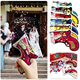 Jeputane Inflatable Toy Fireworks Gun, Handheld Confetti Poppers Cannons, Funny Inflatable Fireworks Gun Confetti Gun Party Toys for Birthday, Celebration, ...