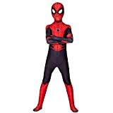 JIAOD Spiderman Costume Iron Spiderman Cosplay, Tuta Bambino 3D Onesies Party Fancy Dress Carnevale Body(Color:A,Size:(160~170) cm)