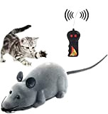 JIAXIN Mouse elettronico, Telecomandato Ratto Giocattolo per Gatto Domestico, Topolino Giocattolo per Gatti Telecomandato Giochi Elettronici a Batterie