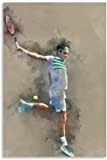 Jigsaw Puzzle da 1000 pezzi in Legno Poster del giocatore di tennis della stella del tennis Roger Federer Puzzle Giocattolo ...