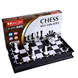 Jiji Scacchiera International Chess Set Magnetica Pieghevole Board con Nero Bianco 32 Chess Pieces Spettacolo Partita Consiglio Regalo dei Giocattoli ...