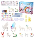 JOFLVA Unicorno Giocattolo Set Pittura 10 Unicorni 3D DIY Unicorni da Dipingere Creativi Unicorno Regalo per Bambini 4 5 6 ...
