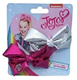 JoJo Siwa Pack of Two 8 cm Mini Signature Bows - Pink and Silver JoJo Bows - Jo Jo Mini ...
