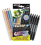 Jolly Set di 10 matite colorate glitterate e metallizzate