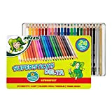 Jolly Superstick Pastelli Colorati DELTA | Pastelli triangolari | resistenti ai bambini e infrangibili | non tossici | 24 pezzi ...
