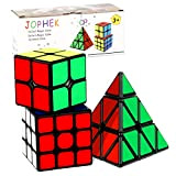 JOPHEK Cube Set, Speed Cube Set mit Pyraminx 2x2 3x3 Magic Cube - Rotazione Fluida & Robustezza - Adesivi a ...
