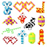 JOPHEK Mini Magic Snake, 12 Pack 48 Blocchi Twist Puzzle Toys Magic Snake Cube for Regalini Compleanno Bambini Invitati,Regalini Fine ...