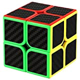 JOPHEK Speed Cube 2x2, Cubo 2x2x2 Durevole & Tornitura Regolare - Magic Cube - Adesivi in Fibra di Carbonio