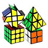 JOPHEK Speed Cube Set, Magic Cube Set mit Windmill Pyraminx 2x2 3x3 Speed Cube - Regalo di Natale per Bambini ...