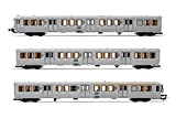 Jouef Ferrovia - Materiale rotabile HJ4150 SNCF, RIB 70, confezione da 3 unità, livrea originale, periodo IV