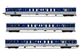 Jouef Ferrovia - Materiale rotabile HJ4154 SNCF, confezione da 3 pezzi RIO 82 PACA II, periodo V