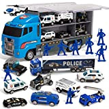 JOYIN 10 in 1 Macchina della Polizia Giocattolo Mini Veicoli Auto Carabinieri Giocattolo Ambulanza Giocattolo