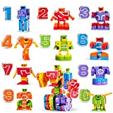 JOYIN 10 Numero Robot Trasformabile Educativi Giocattoli per Bambini, Festa di Compleanno Giocattolo per l'Educazione