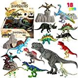 JOYIN 18 Pezzi Dinosauro Piccolo per Bambini Giocattolo Jurassic World Educative Realistiche da 15.2 a 22.9 cm con Mascelle Mobili ...