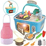 JOYIN Kids Play Kitchen Picnic Playset, Cestino da picnic portatile con luci e musiche, Cibo da gioco che cambia colore, ...