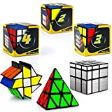 JQGO Cubo Magico Speed Puzzle Cube Set, 6 Pack Magic Cubes 2x2 + 3x3 + 4x4 + Pyraminx + Mirror ...