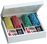 Juego - Giunevere Game I Cofanetto in Legno Leccato I Poker Set da 100 Fiches & 2 Mazzi di Carte ...