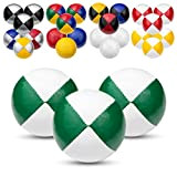 Juggle Dream Set di 3 Palline da Giocoleria Professionali, con Video di Apprendimento Online, Perfette per Principianti ed Esperti (Bianco/Verde)