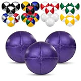 Juggle Dream Set di 3 Palline da Giocoleria Professionali, con Video di Apprendimento Online, Perfette per Principianti ed Esperti (Viola)